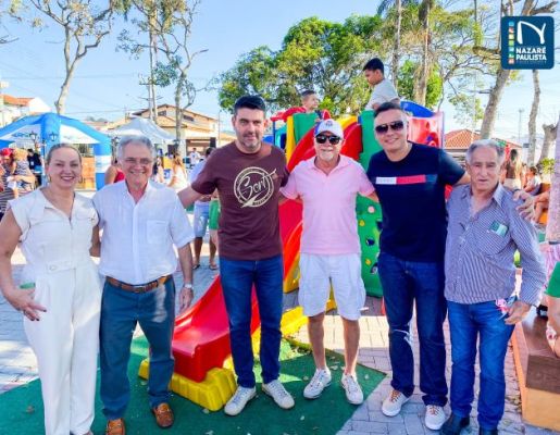 Foto - A Praça do Santo Cruzeiro, Playground Público Infantil e Palco Albino de Camargo – Bininho estão oficialmente inaugurados!! 