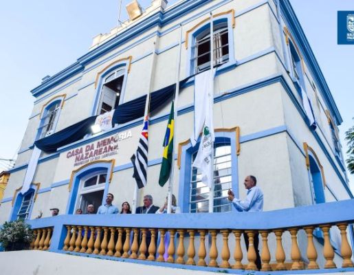 Foto - 349 anos: Prefeitura realiza Ato Cívico e inauguração da Casa da Memória Nazareana “Professor Licínio Carpinelli”