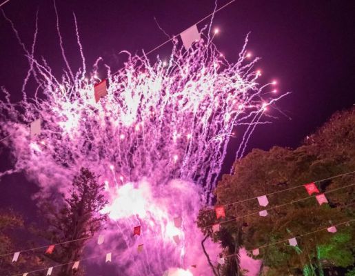 Foto - Procissão de encerramento, Orquestra de Viola e apresentação da Fanfarra Municipal 