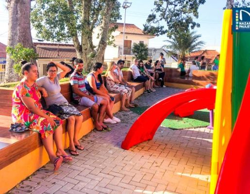Foto - A Praça do Santo Cruzeiro, Playground Público Infantil e Palco Albino de Camargo – Bininho estão oficialmente inaugurados!! 