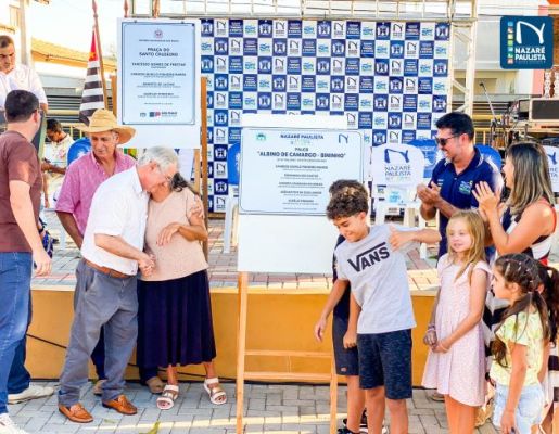 Foto - A Praça do Santo Cruzeiro, Playground Público Infantil e Palco Albino de Camargo – Bininho estão oficialmente inaugurados!! 