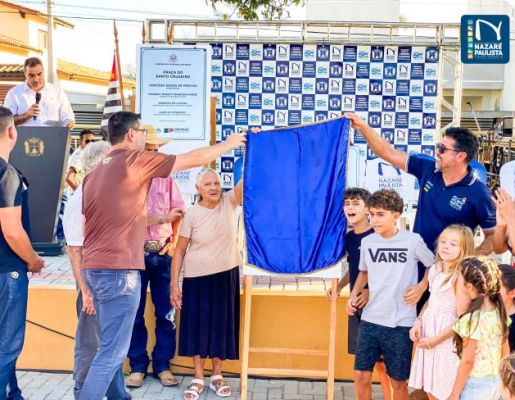 Foto - A Praça do Santo Cruzeiro, Playground Público Infantil e Palco Albino de Camargo – Bininho estão oficialmente inaugurados!! 