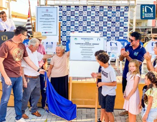 Foto - A Praça do Santo Cruzeiro, Playground Público Infantil e Palco Albino de Camargo – Bininho estão oficialmente inaugurados!! 