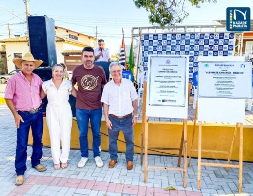 Foto - A Praça do Santo Cruzeiro, Playground Público Infantil e Palco Albino de Camargo – Bininho estão oficialmente inaugurados!! 